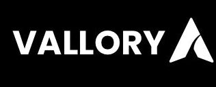 Vallory logo on a black background